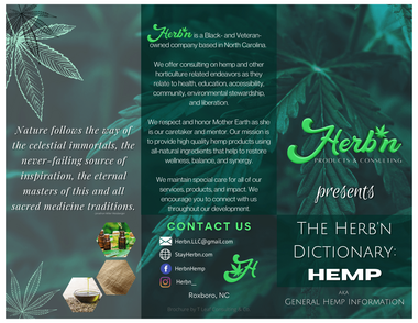 Link to brochure with general hemp information (front).